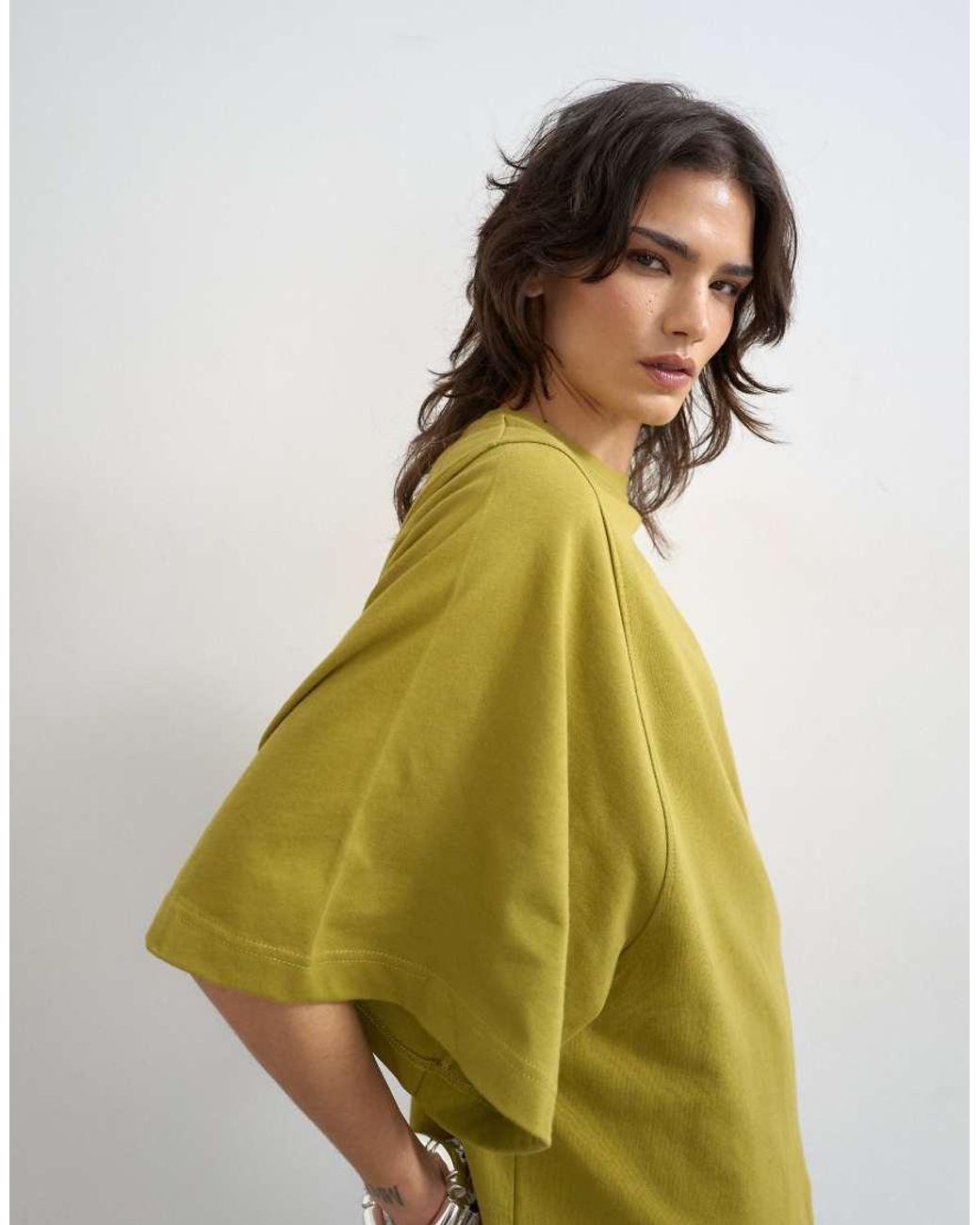 TOPSHOP Yellow Batwing T-Shirt