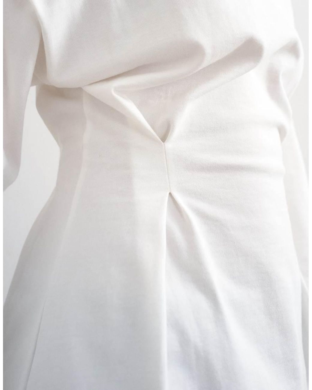 TOPSHOP White Cinch Off The Shoulder Top