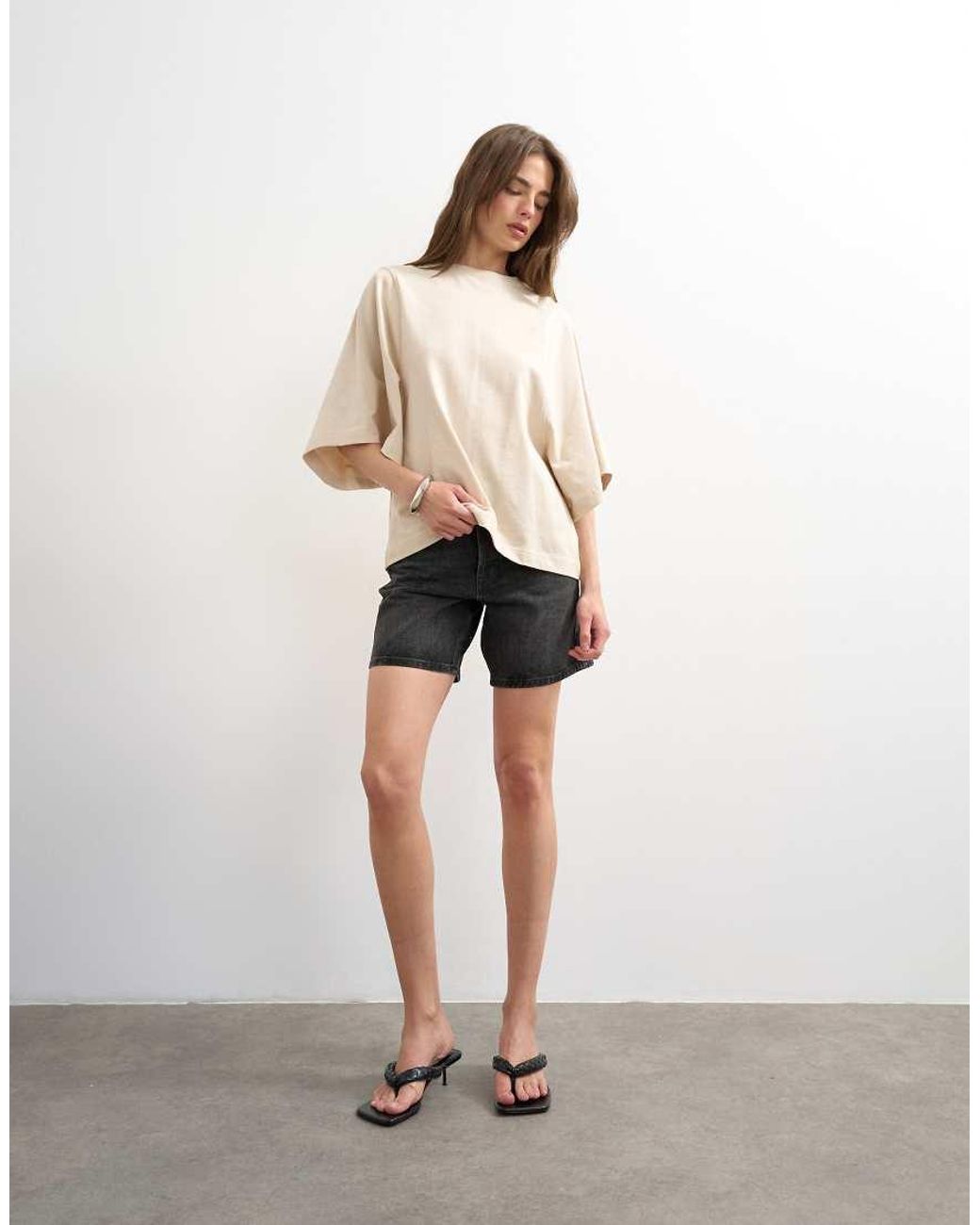 TOPSHOP Natural Batwing T-Shirt