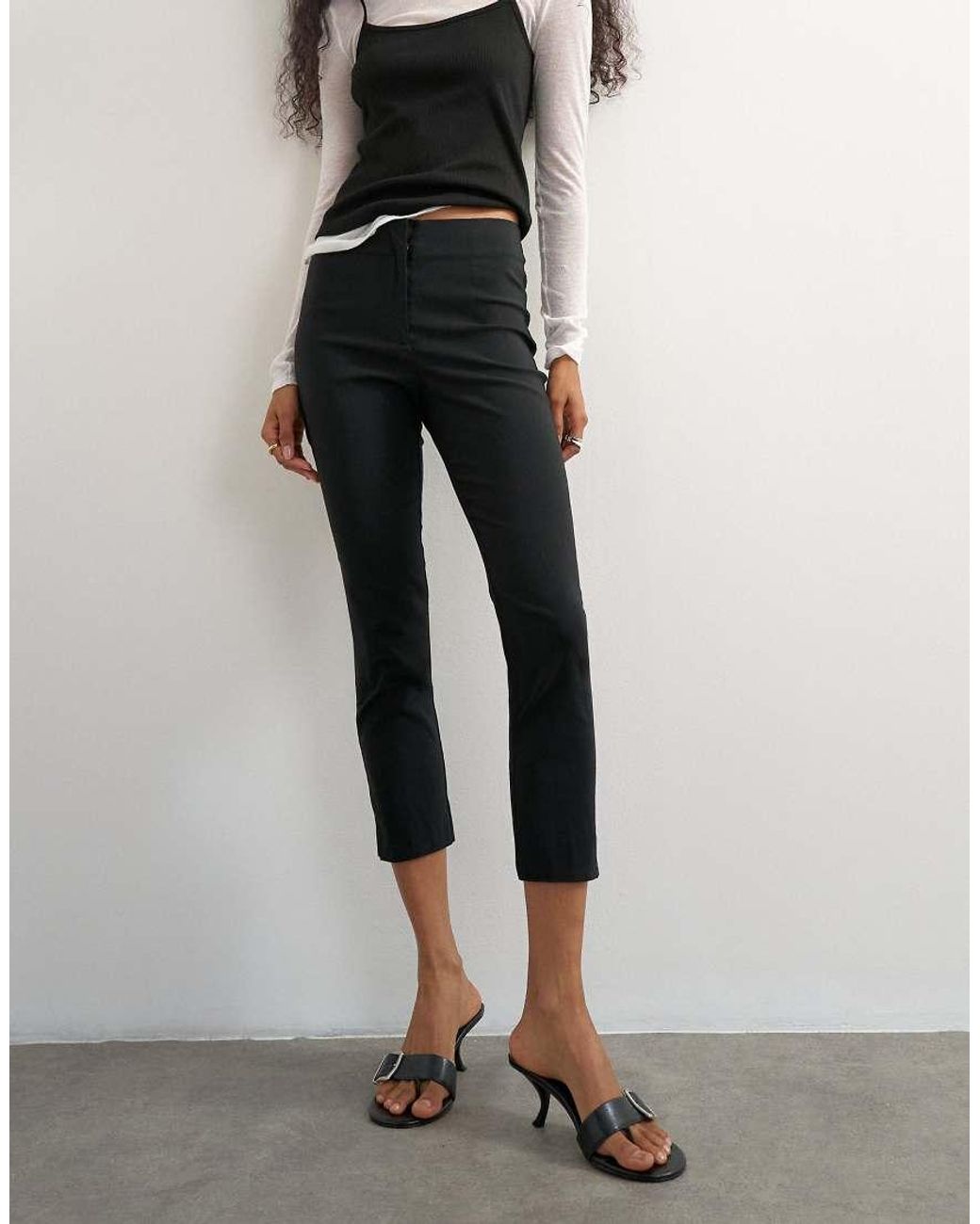 TOPSHOP White 3 Quarter Length Capri