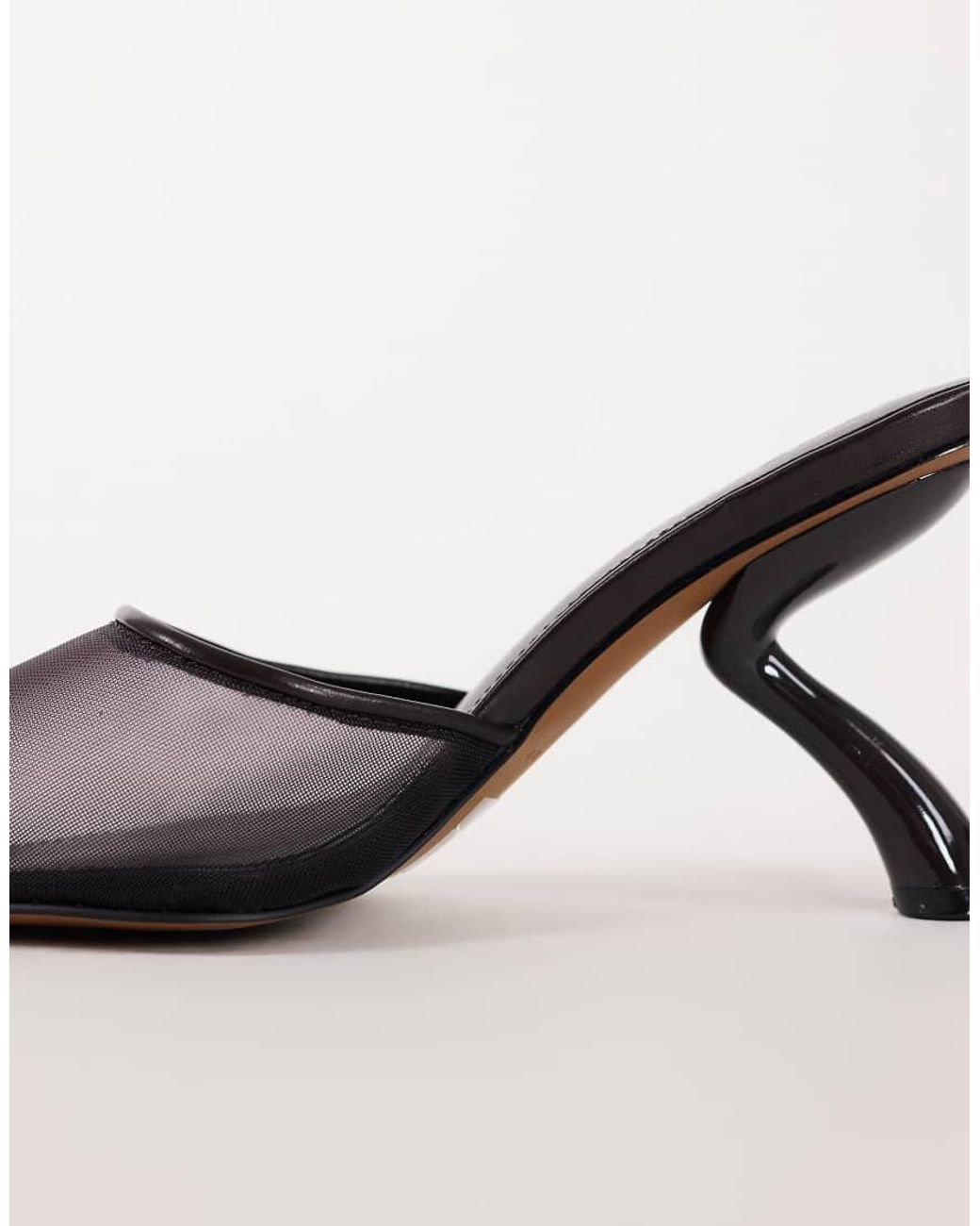 TOPSHOP Natural Alessio Angular Heel Pointed Court Shoe