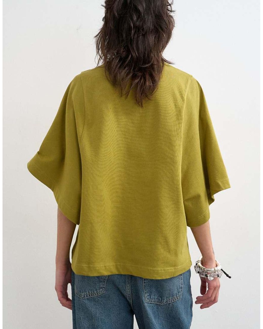 TOPSHOP Yellow Batwing T-Shirt