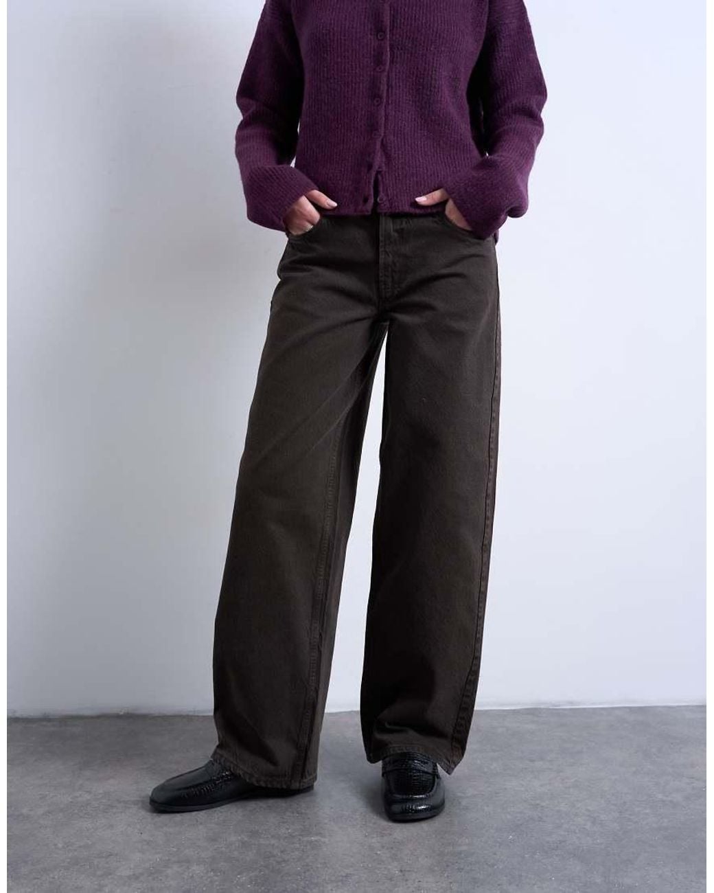 TOPSHOP Purple Low Rise Relaxed Jean