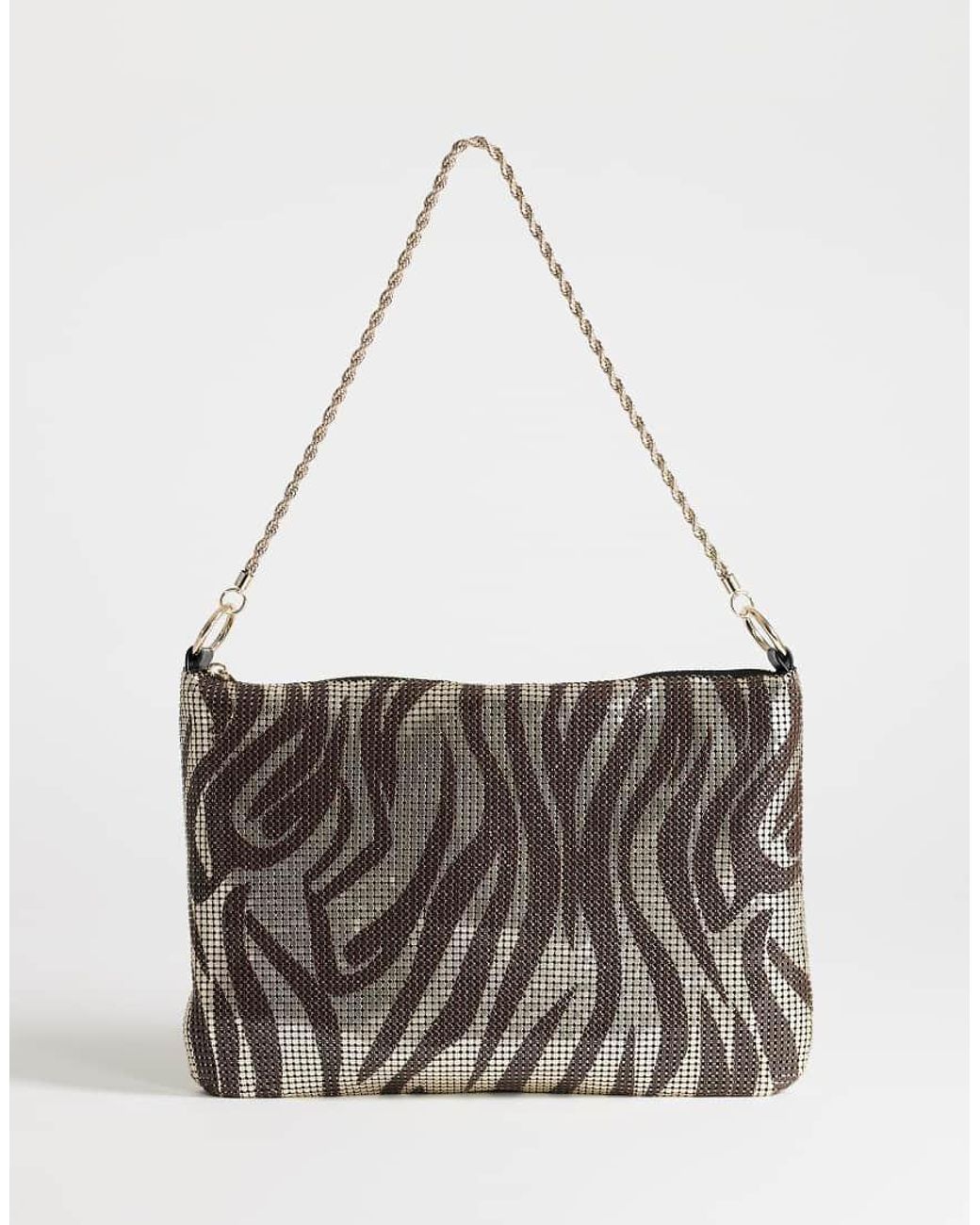 TOPSHOP White Jackson Embellished Small Shoulder Bag