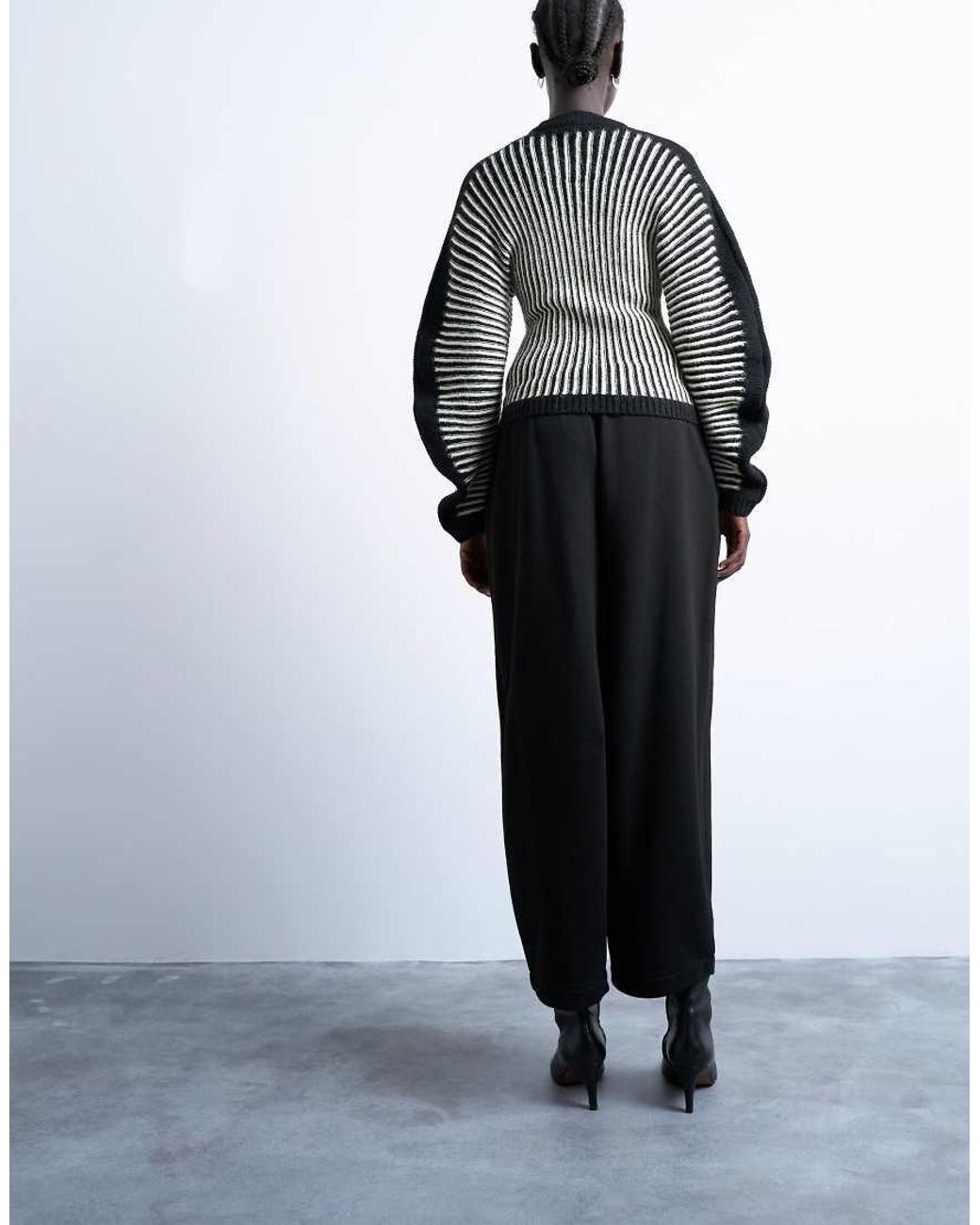 TOPSHOP White Oversized Barrel Leg Jogger