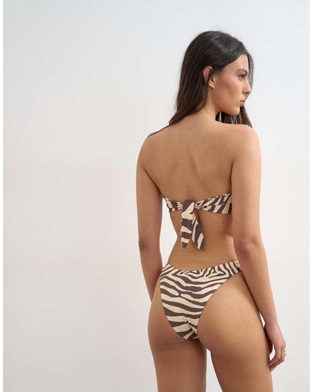 TOPSHOP Multicolor Thailand Bandeau Bikini Top