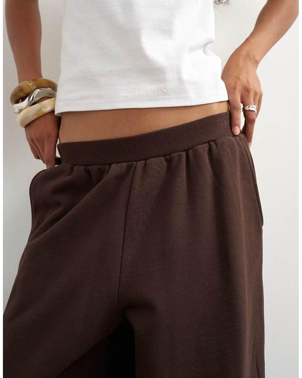 TOPSHOP Brown Barrel Leg Jogger