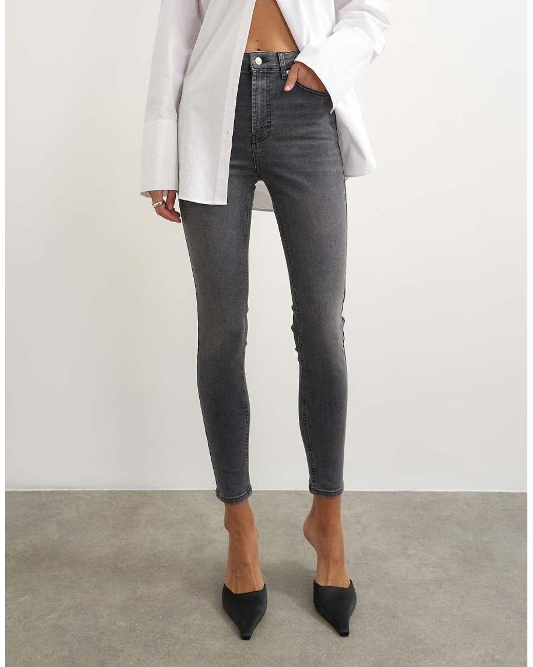 TOPSHOP White Jamie High Rise Skinny Jean