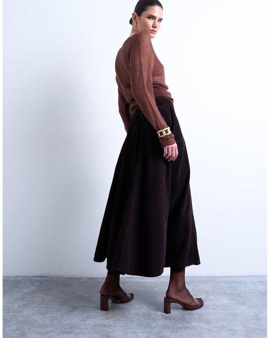 TOPSHOP White Full Circle Maxi Skirt