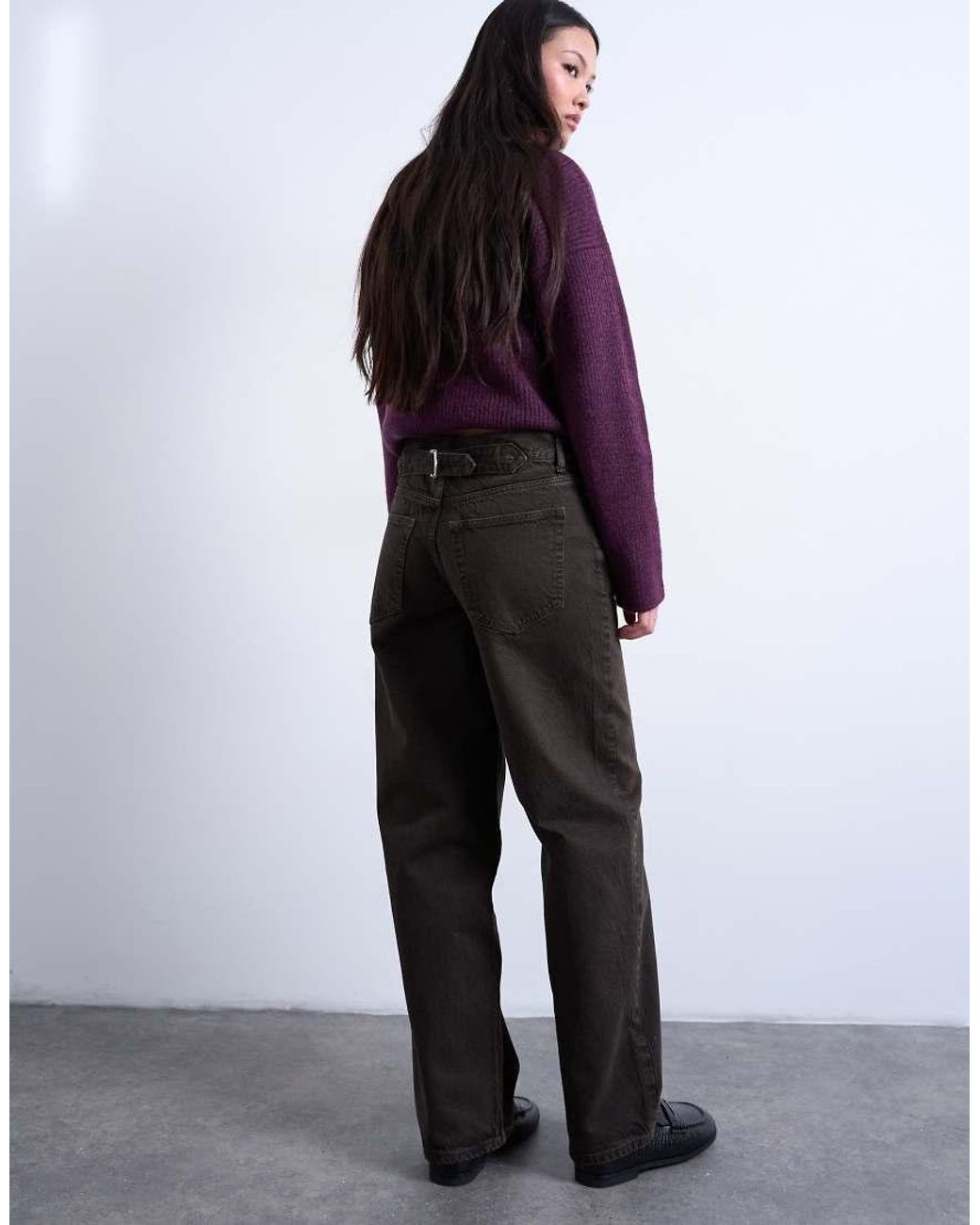 TOPSHOP Purple Low Rise Relaxed Jean