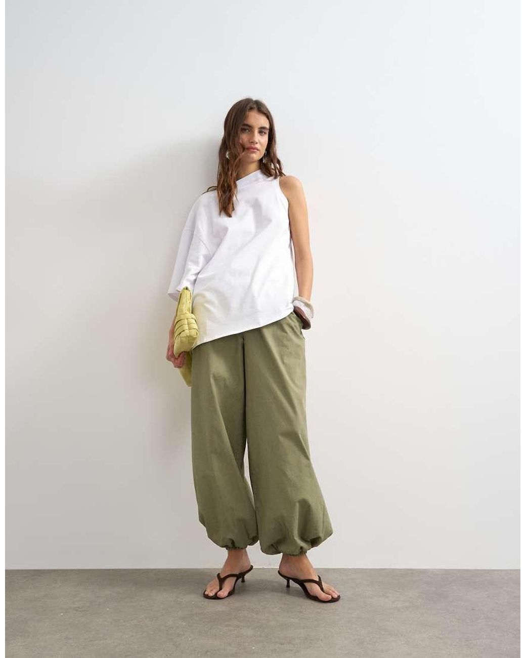 TOPSHOP White Distorted Cape Top