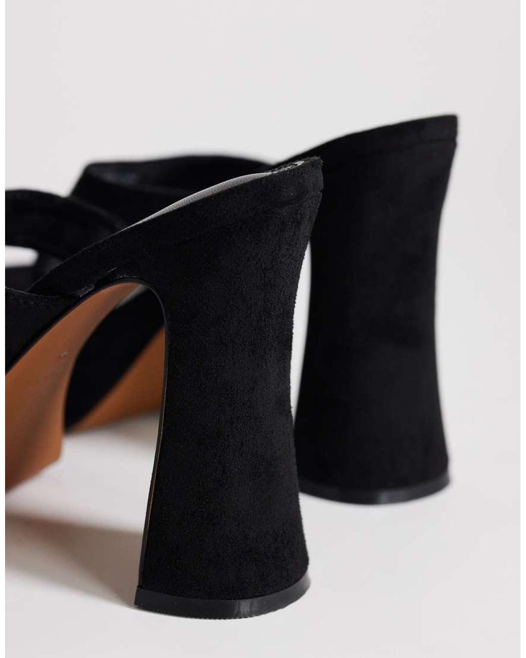 TOPSHOP Black Nima Platform High Heeled Toe Thong Sandal