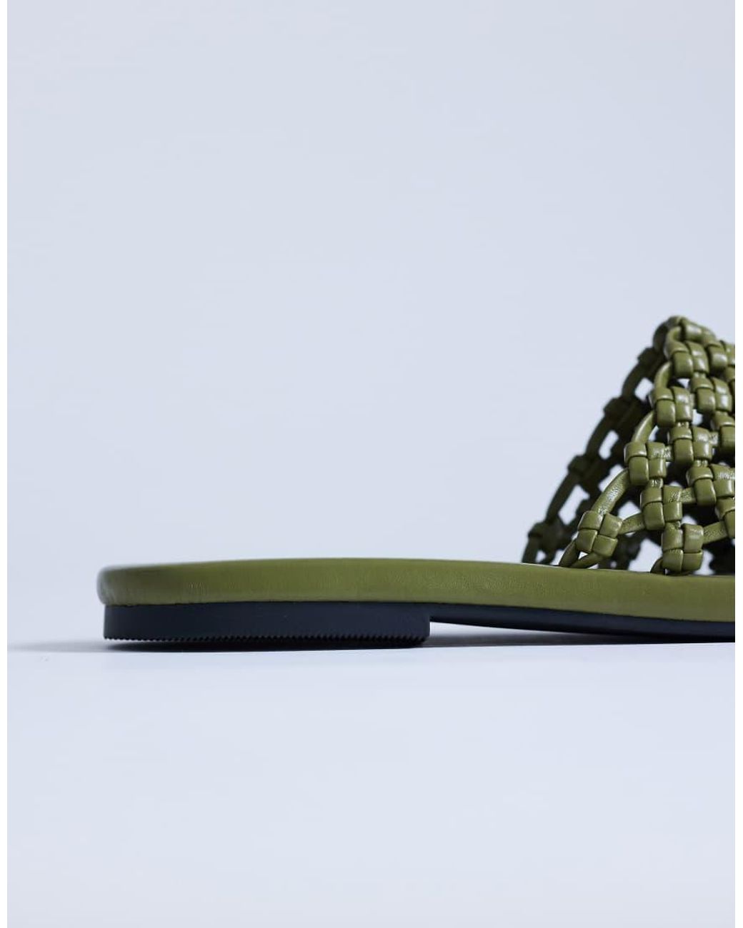 TOPSHOP Green Bibi Woven Mule
