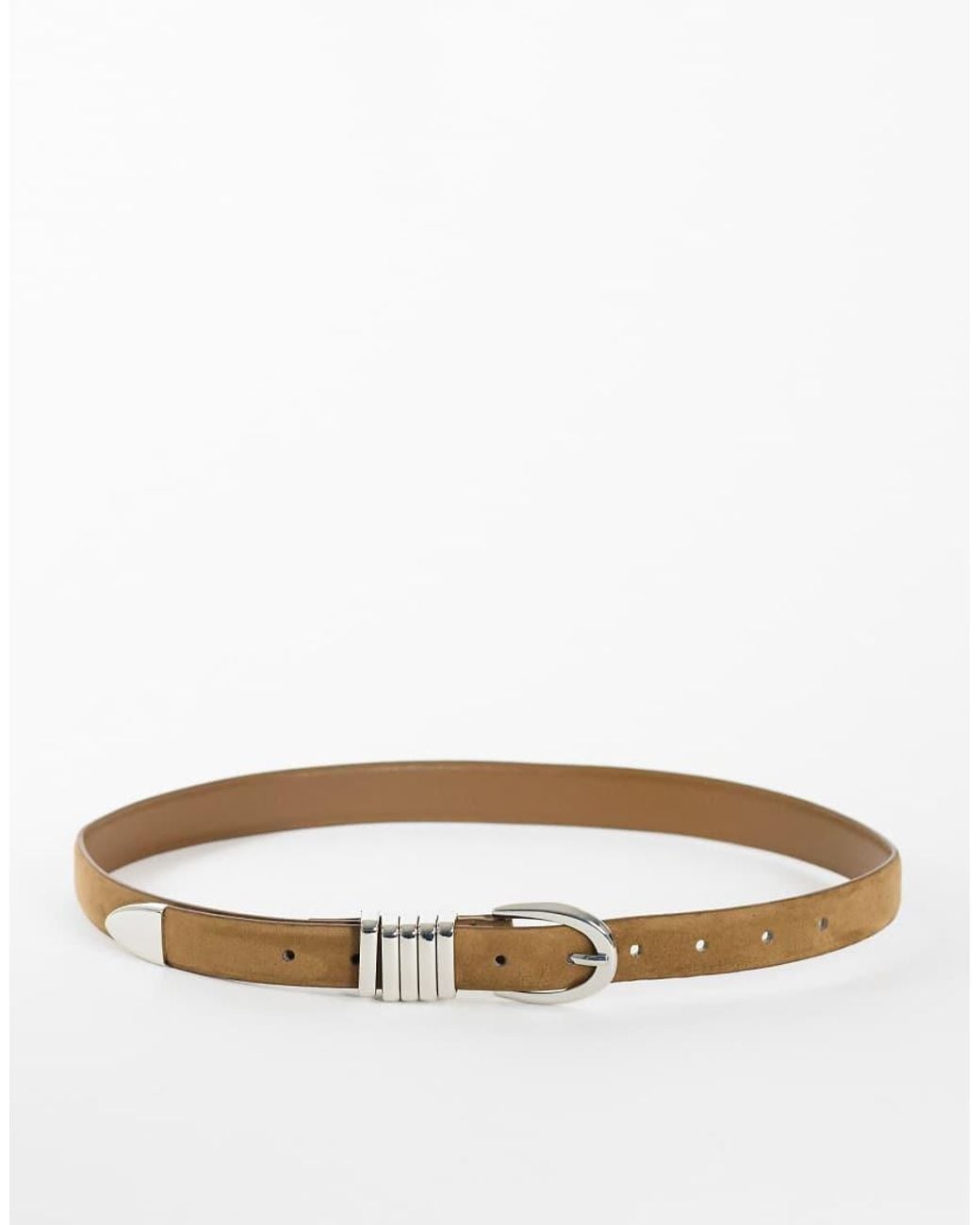 TOPSHOP Natural Bobbi Suedette Multi Keeper Belt