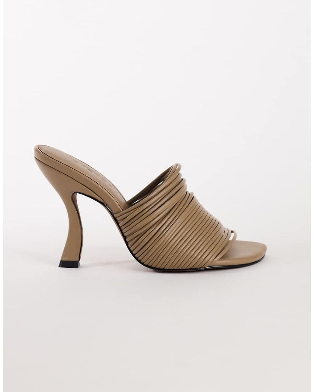 TOPSHOP Natural Wisteria Strappy Heeled Mule