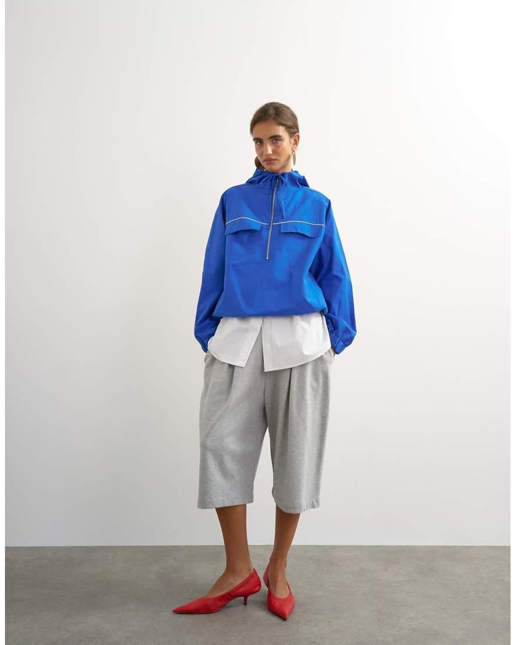 TOPSHOP Blue Piping Bomber