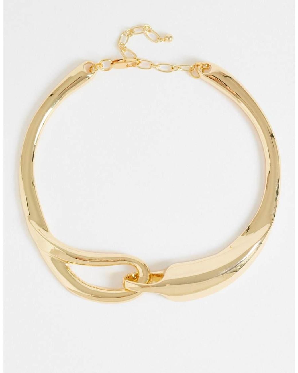 TOPSHOP Metallic Mario Statement Necklace