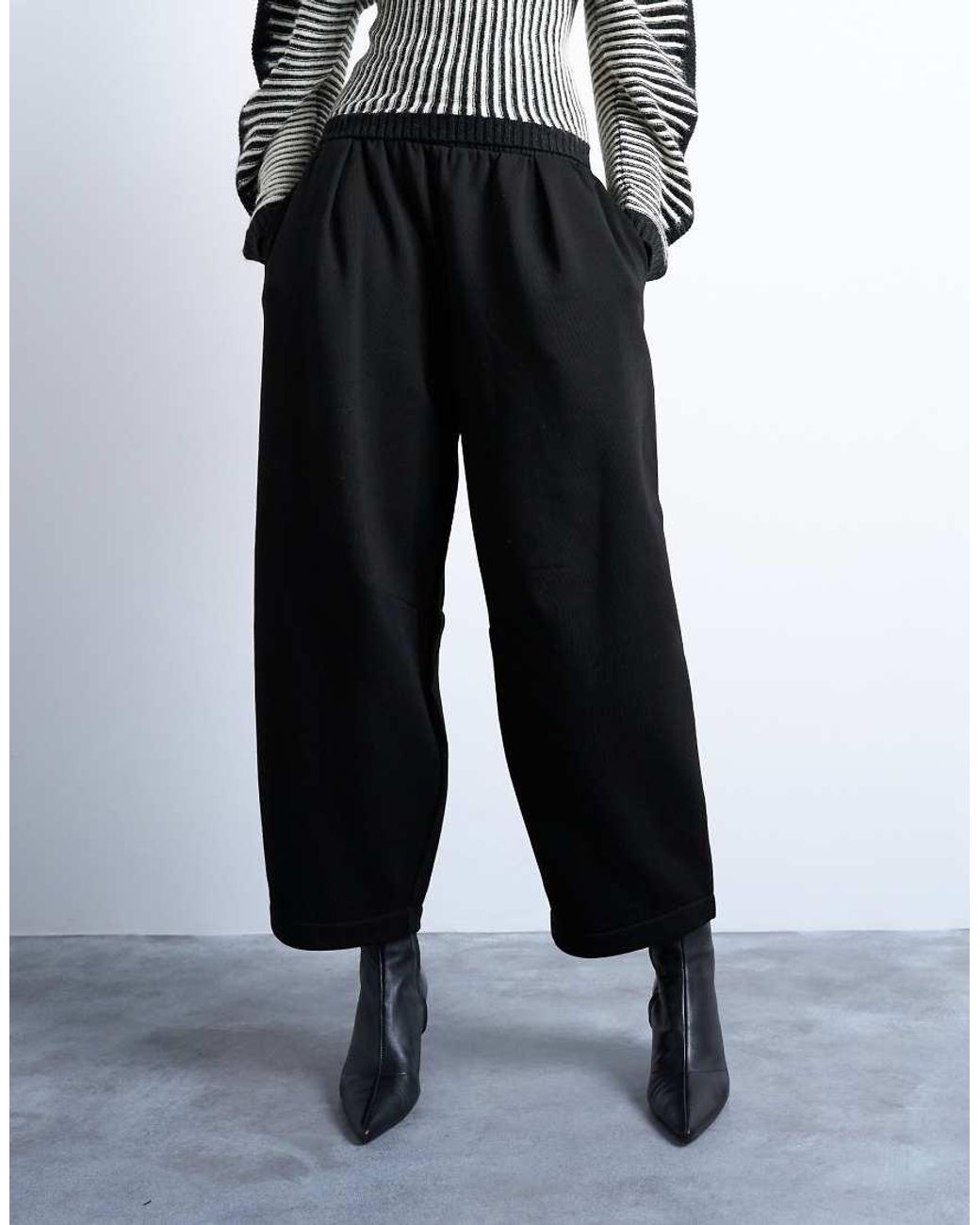 TOPSHOP White Oversized Barrel Leg Jogger