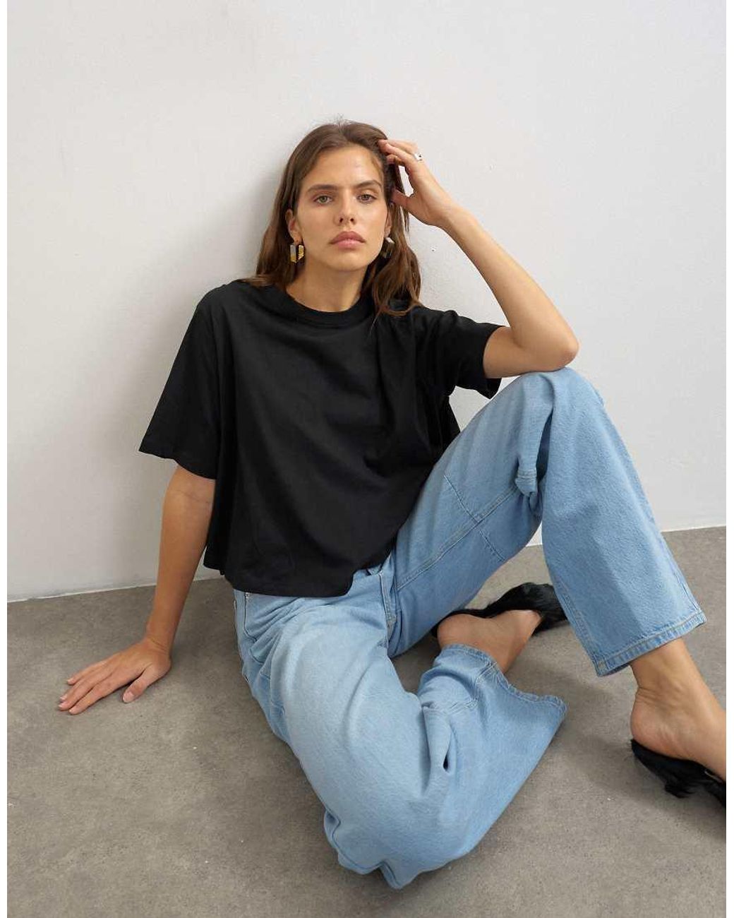 TOPSHOP Blue Trapeze Tee