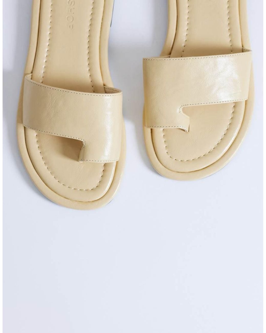 TOPSHOP Natural Sandra Flat Sandal Mule