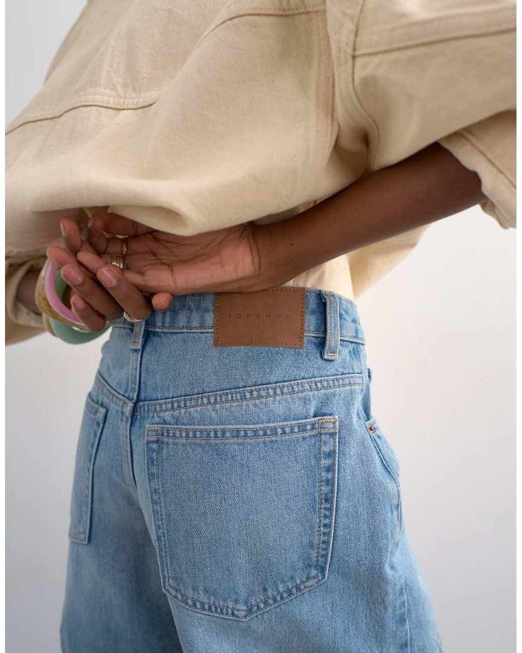 TOPSHOP Multicolor Denim Editor Short