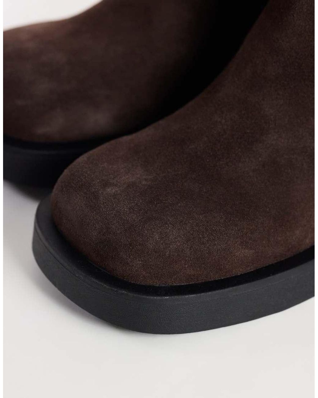 TOPSHOP Black Lillian Real Chunky Ankle Boot