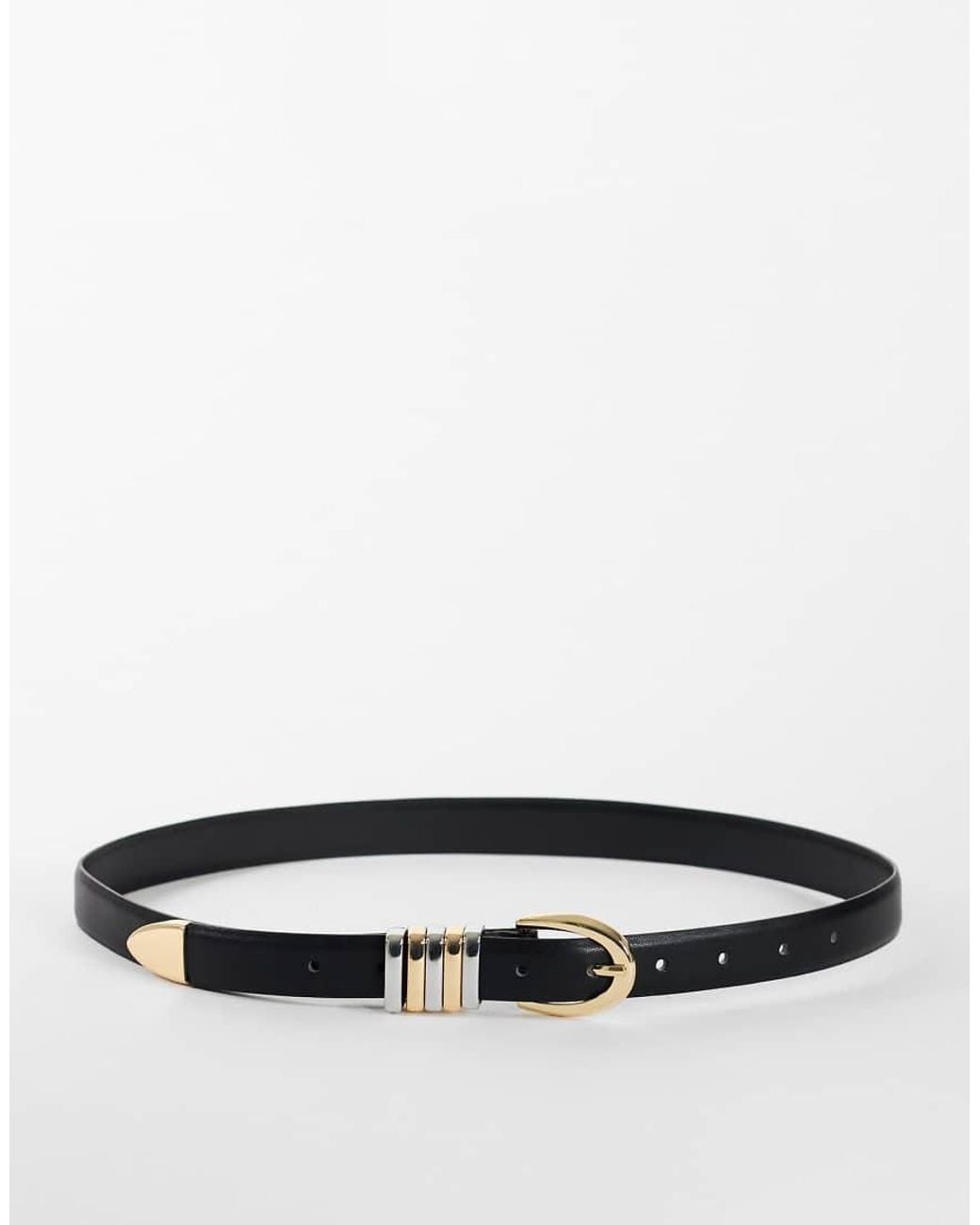 TOPSHOP White Bobbi Faux Leather Multi Keeper Belt