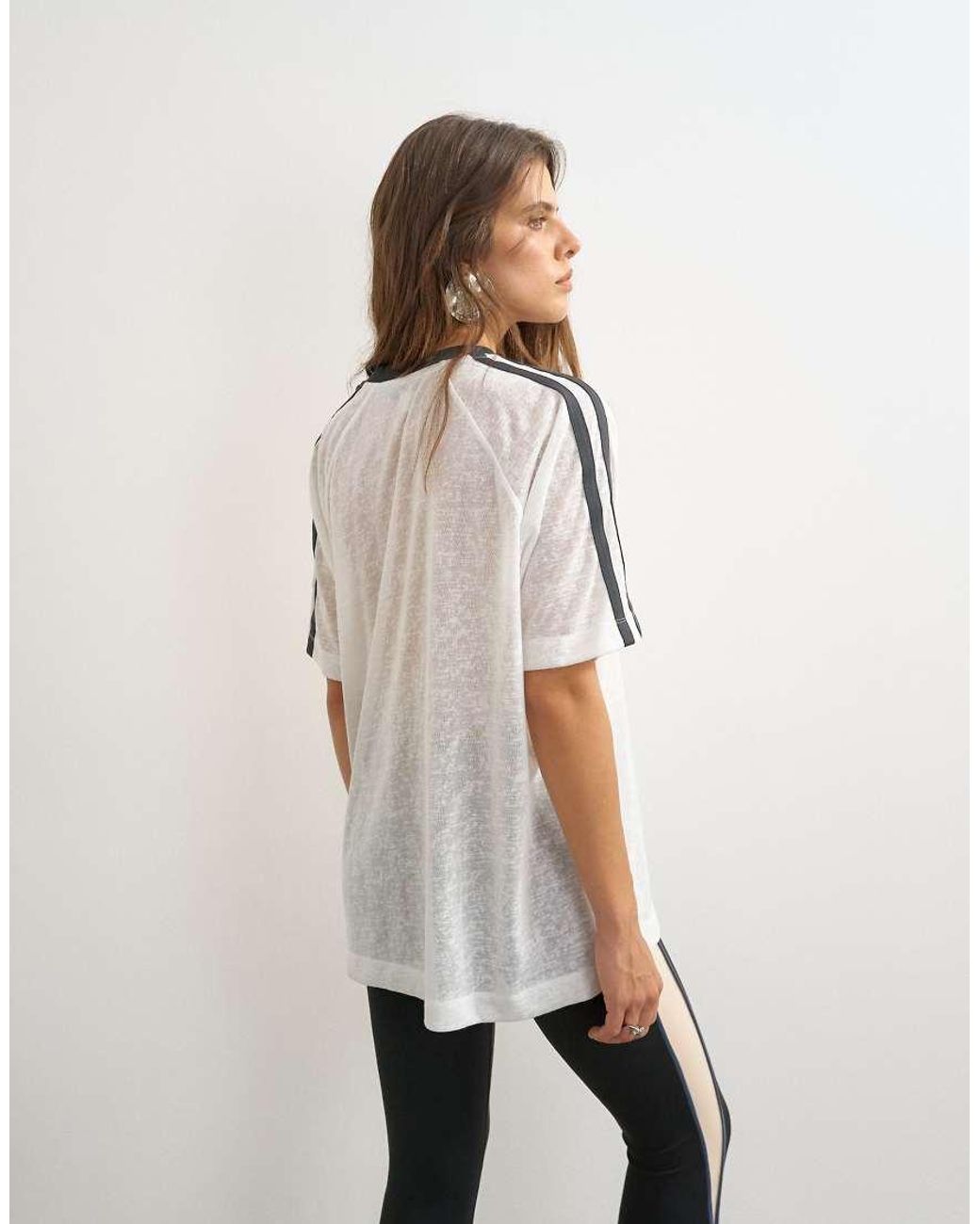 TOPSHOP Natural Sheer Slub Graphic T-shirt