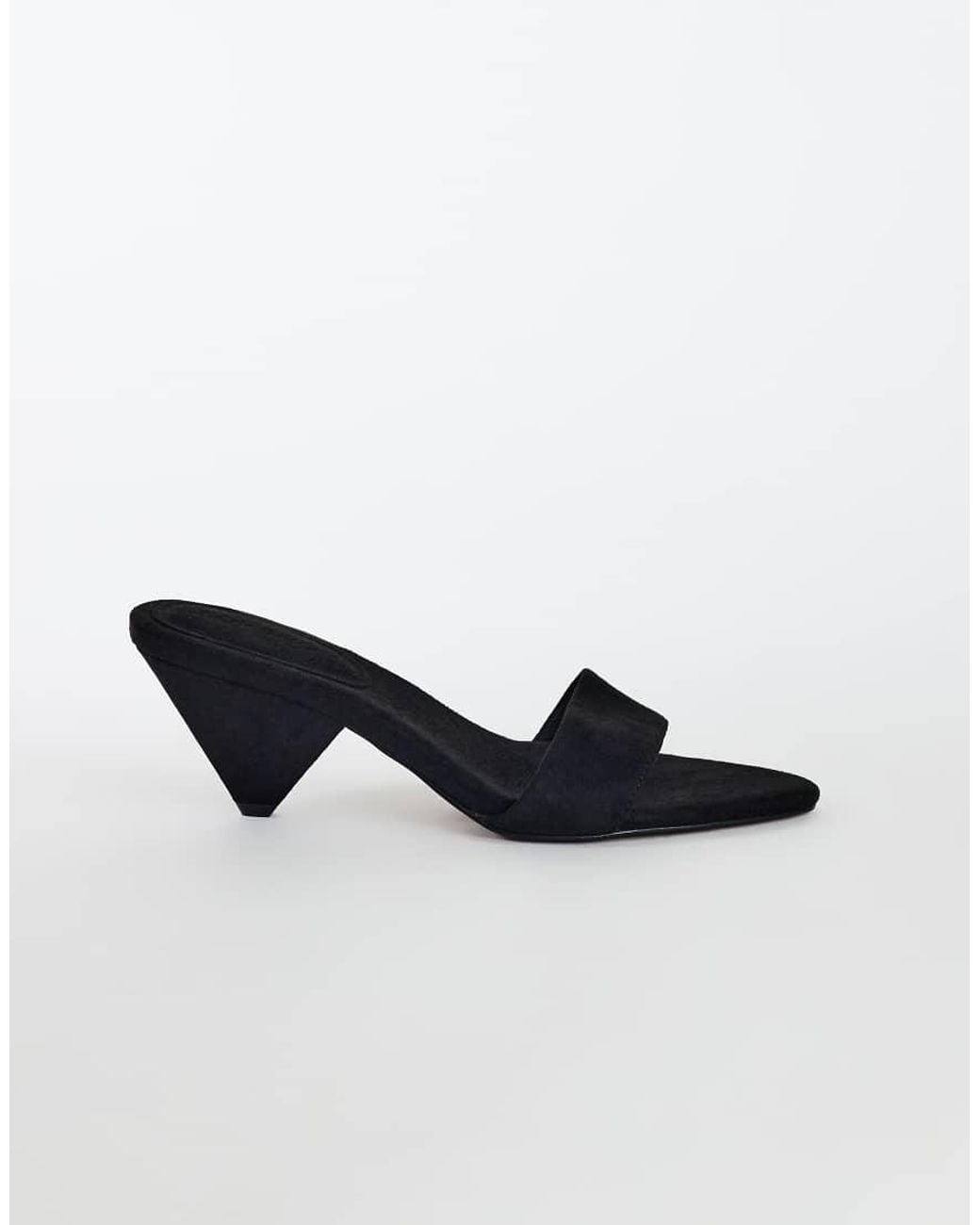 TOPSHOP Black Nathan Cone Heel Mule