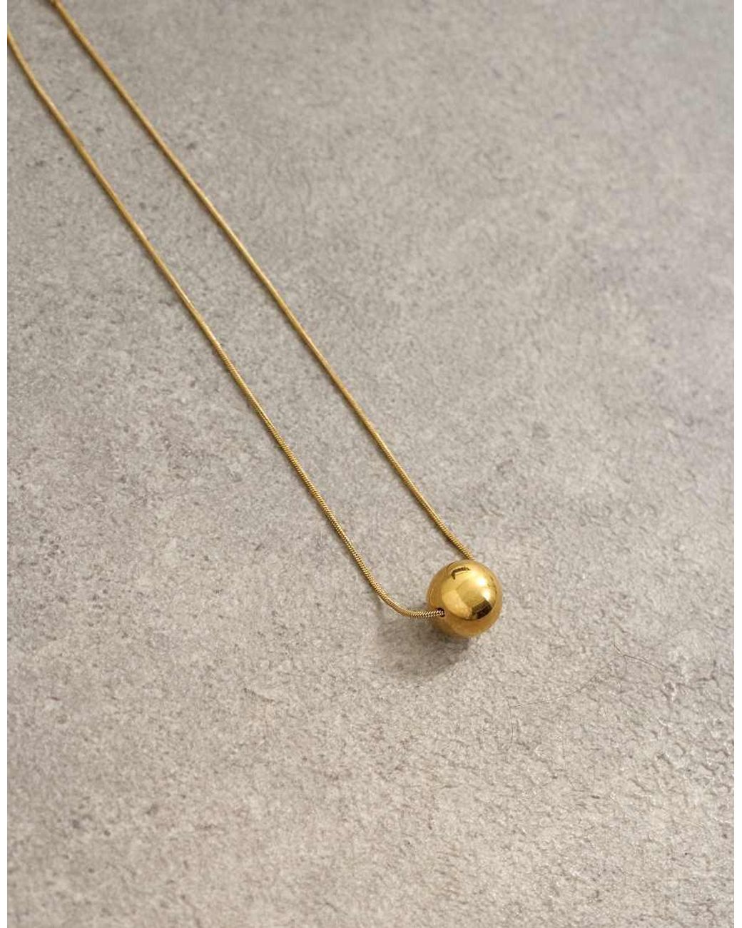 TOPSHOP Natural Dolly Waterproof Necklace With Ball