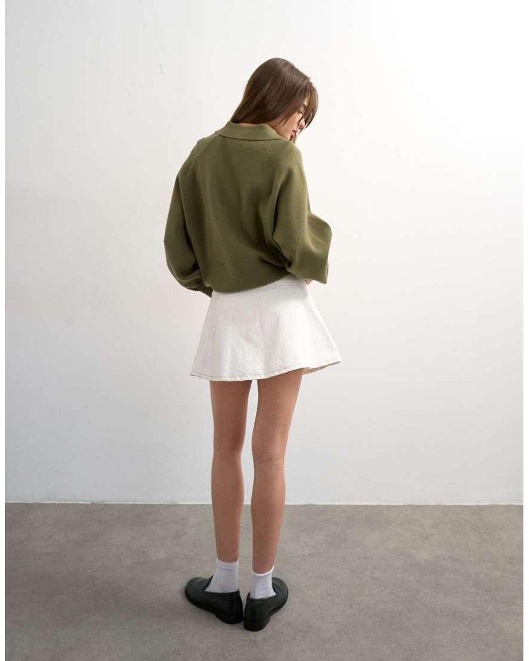 TOPSHOP Multicolor Denim Button Through Mini Skirt
