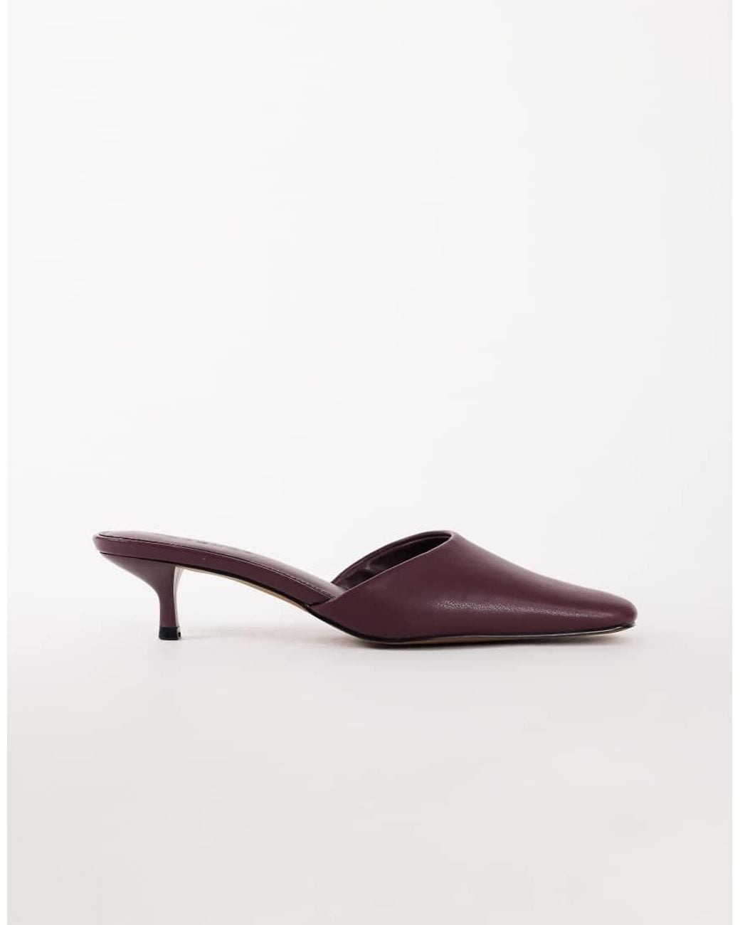 TOPSHOP Purple Arthur Rounded Toe Mid Heel Mule