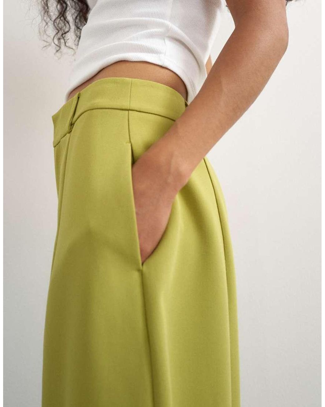TOPSHOP Green Co Ord Barrel Trousers