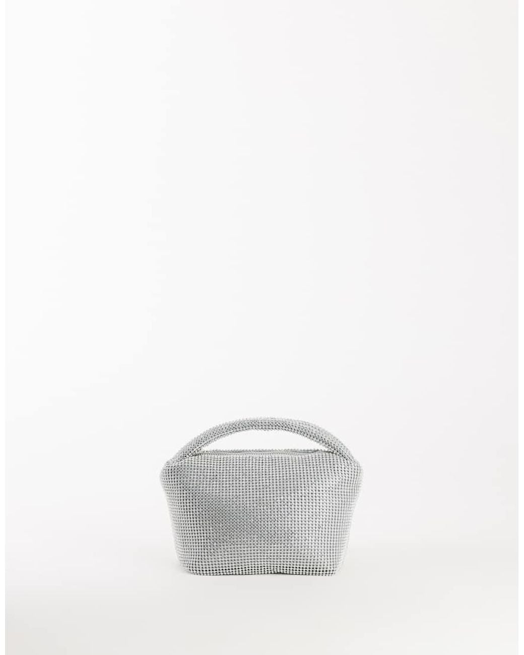 TOPSHOP White Ammie Small Embellished Grab Bag