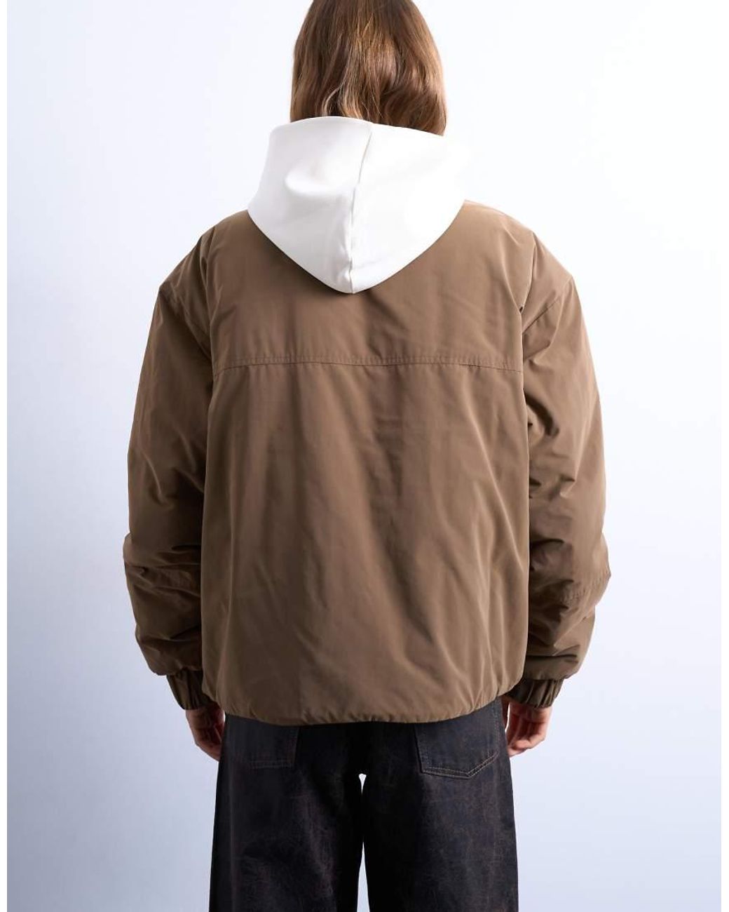 TOPSHOP Brown Hybrid Padded Jacket