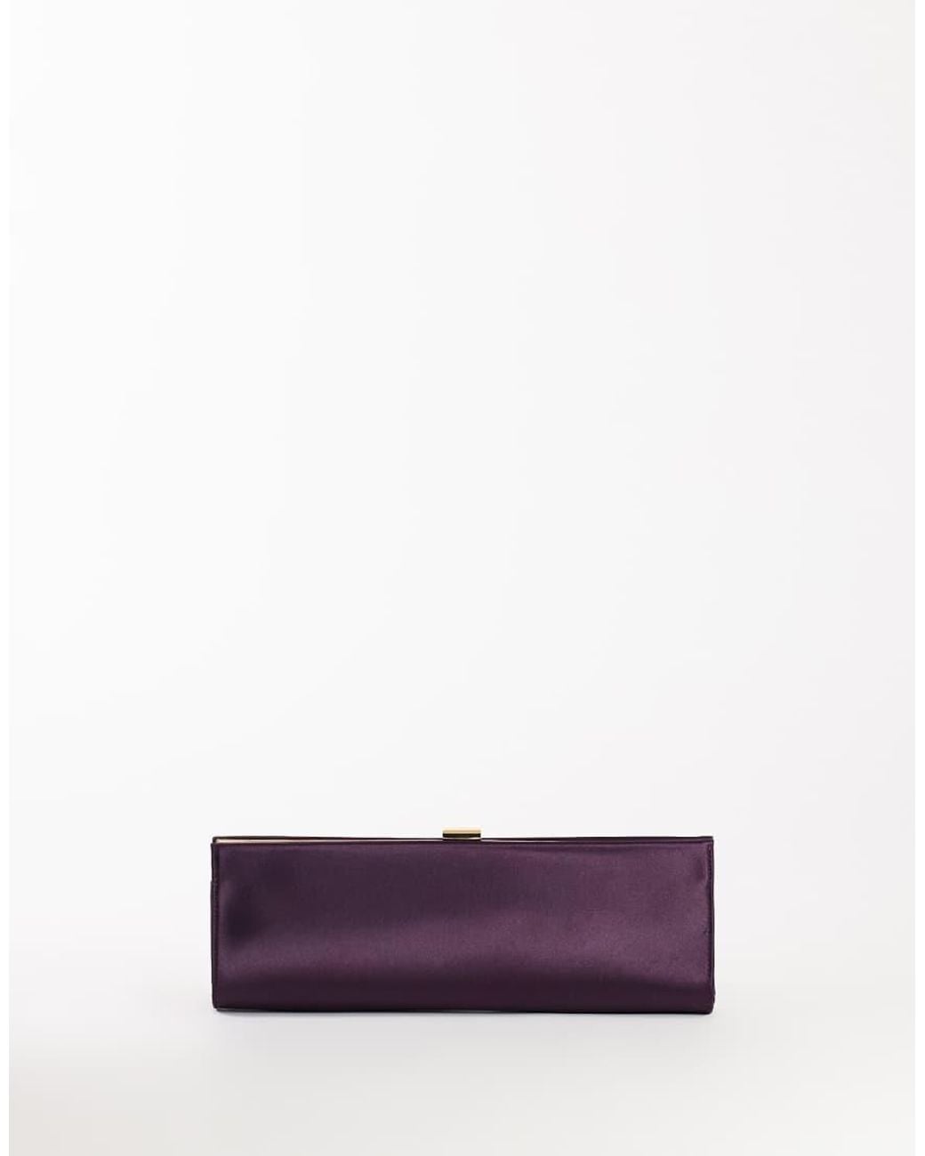 TOPSHOP Purple Ember Small Envelope Satin Clutch Bag