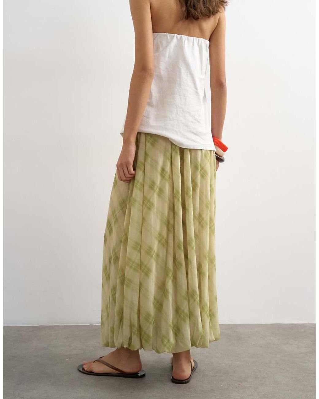 TOPSHOP Multicolor Mesh Balloon Maxi Skirt