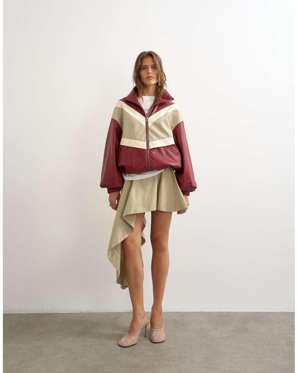 TOPSHOP White Asymmetric Mini Skirt