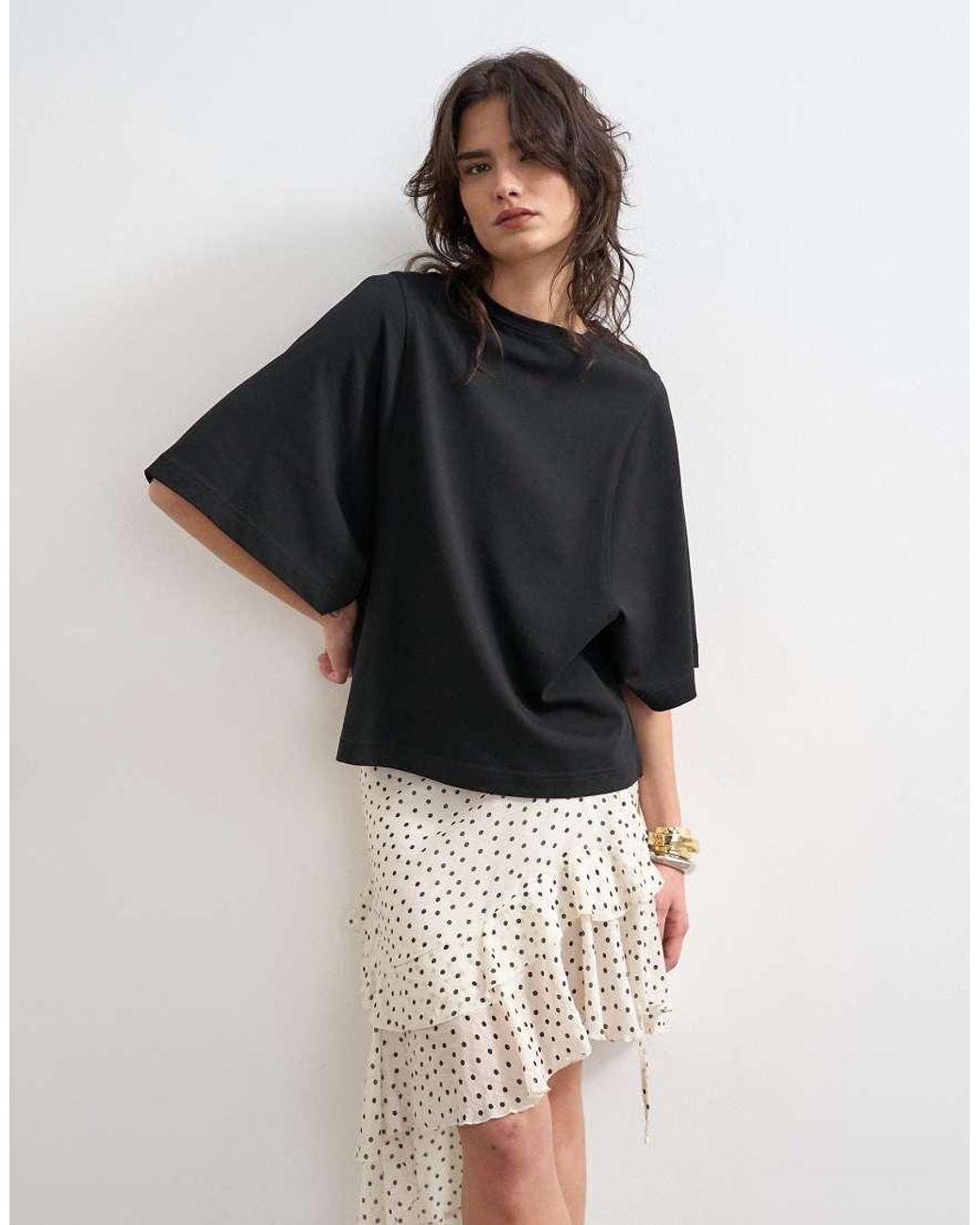 TOPSHOP Black Batwing T-shirt