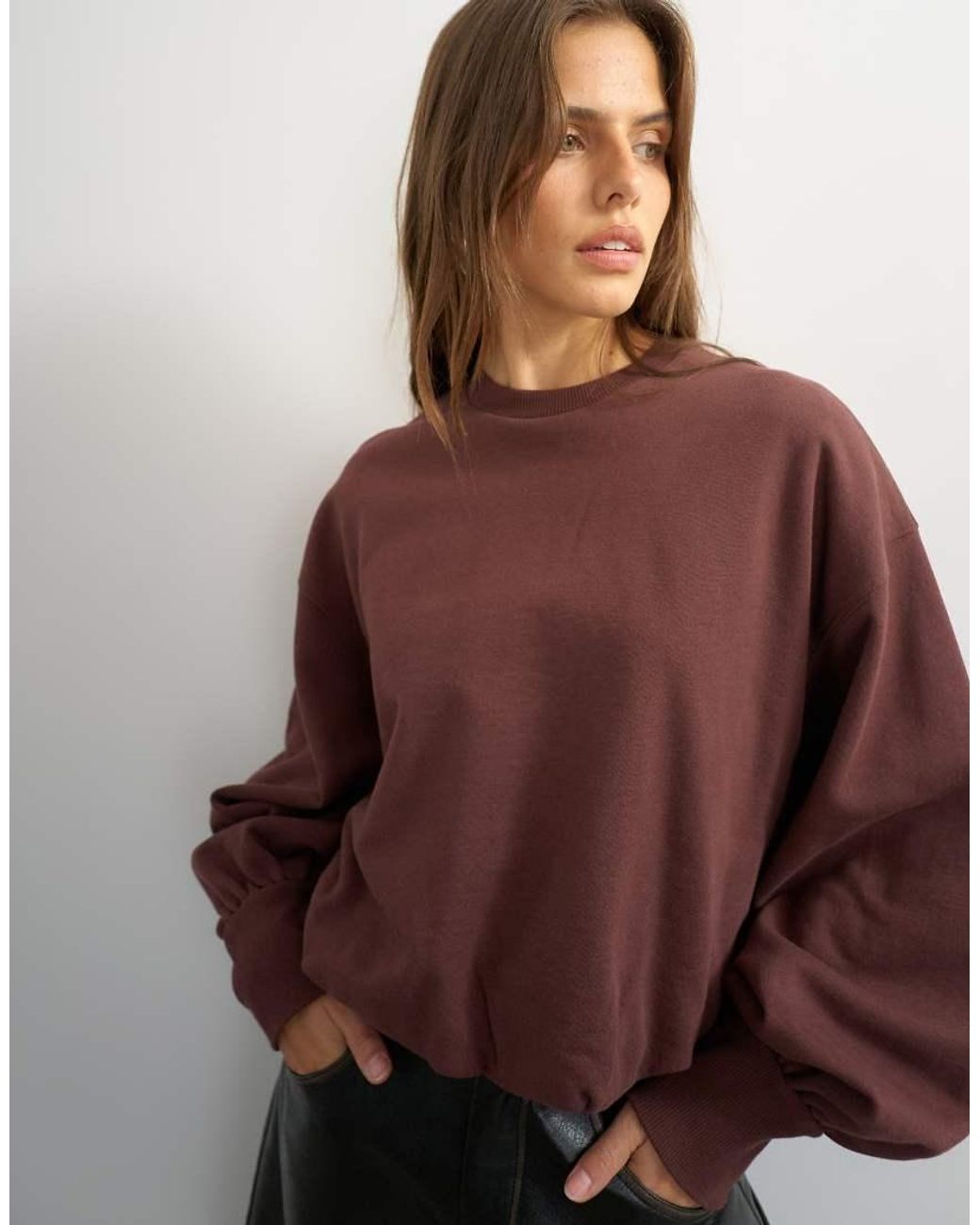 TOPSHOP Multicolor Bubble Hem Sweat