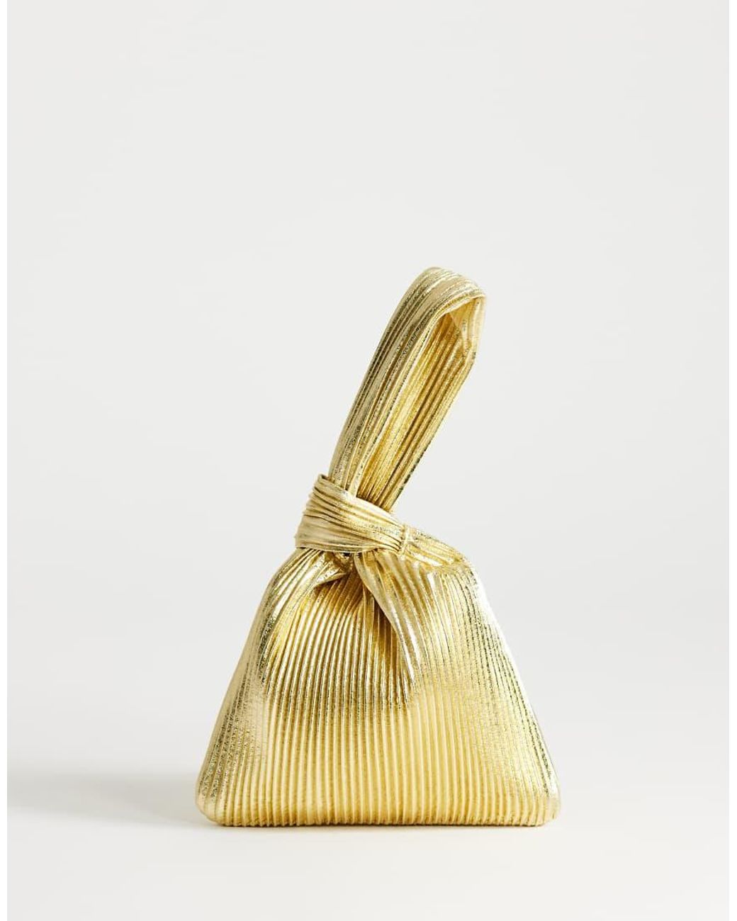 TOPSHOP Metallic Gwyn Ribbed Grab Bag