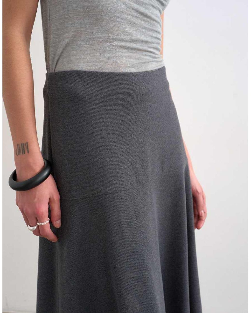 TOPSHOP White Soft Touch Drop Waist Maxi Skirt