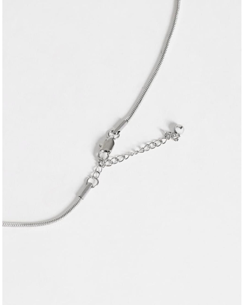 TOPSHOP Metallic Lucas Waterproof Teardrop Lariat Necklace