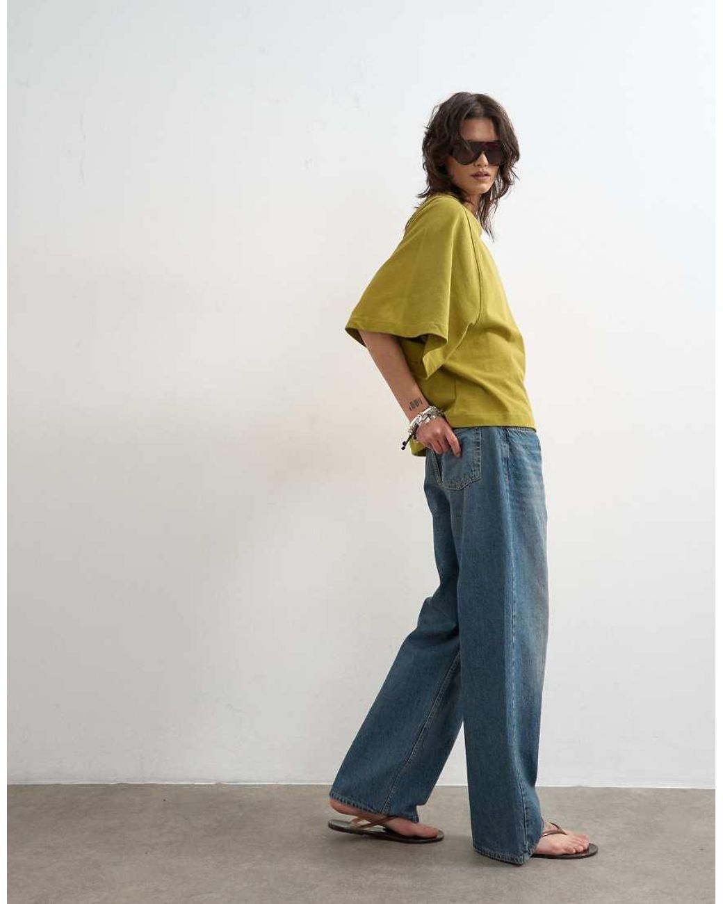 TOPSHOP Yellow Batwing T-Shirt
