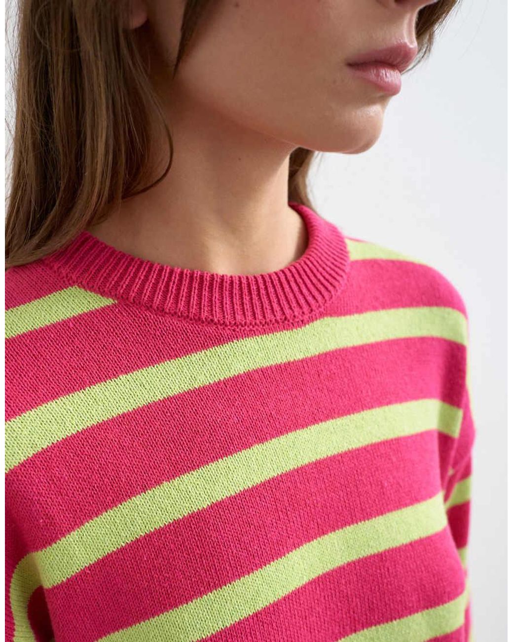 TOPSHOP Red Knitted Half Sleeve Relaxed Fit T-Shirt