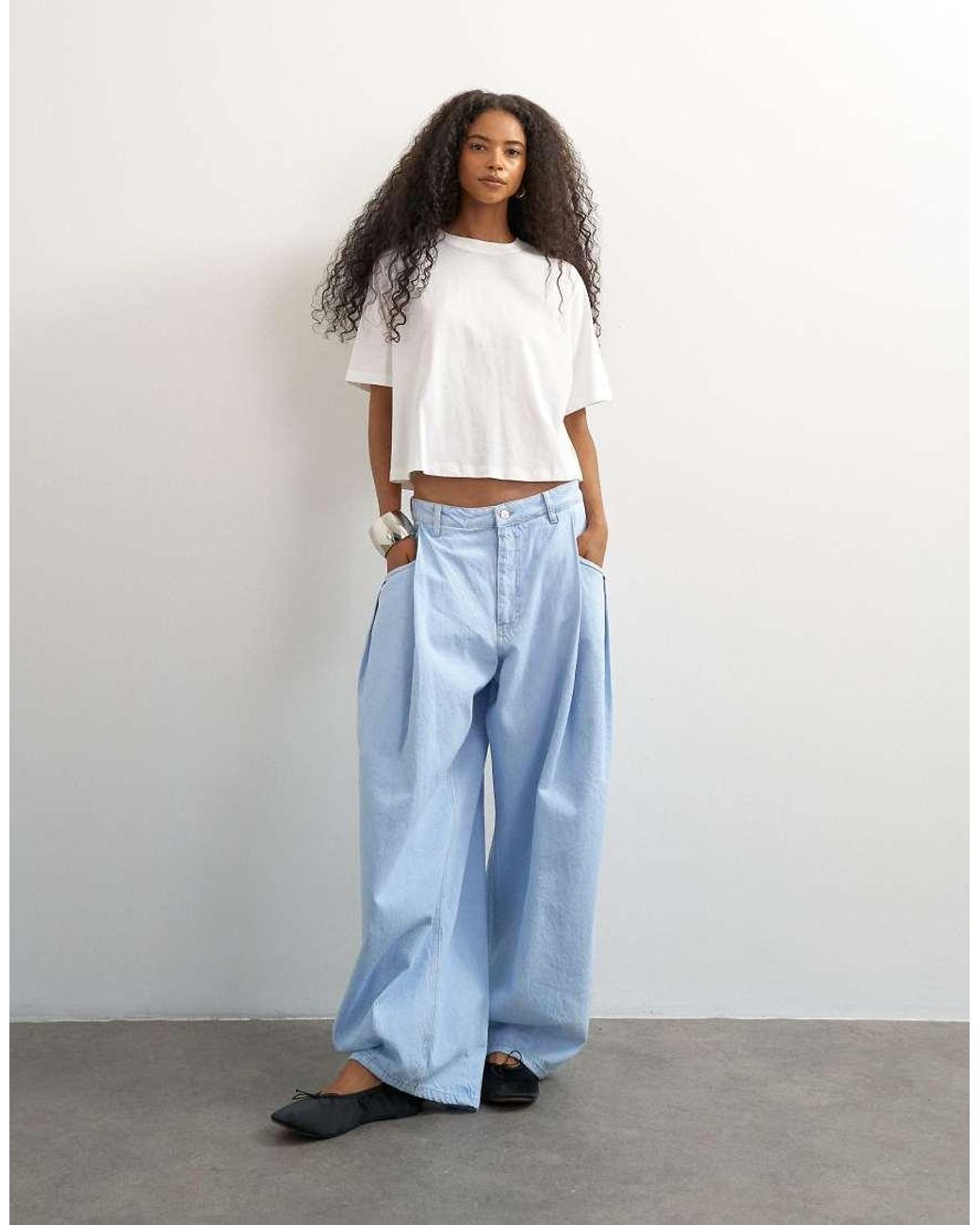 TOPSHOP White Trapeze Tee