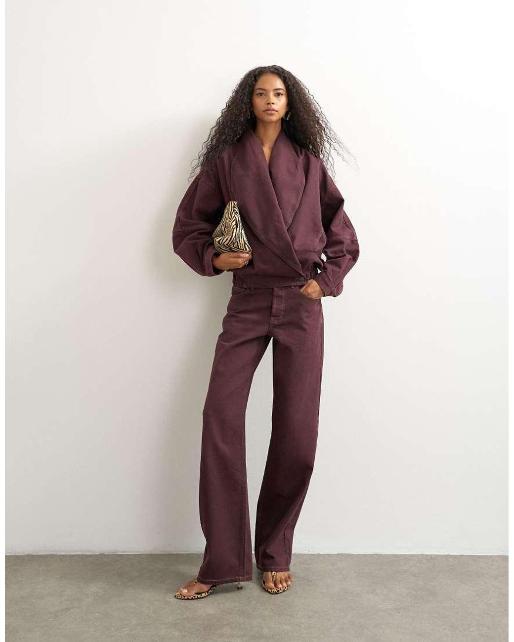 TOPSHOP Red Ember Low-rise Relaxed Straight Jeans