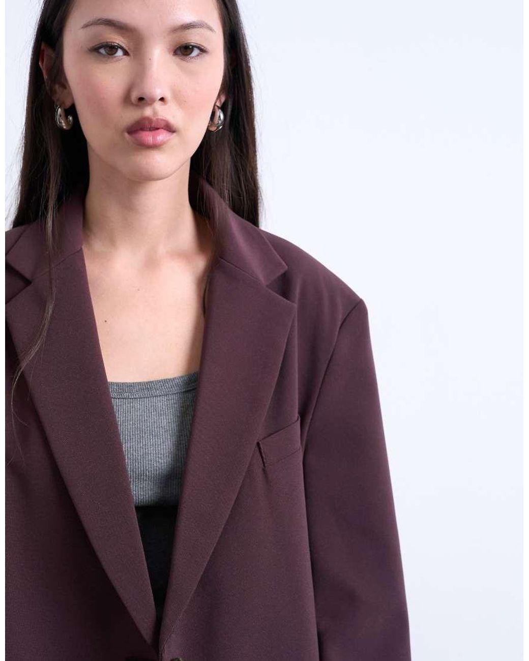 TOPSHOP Purple Co Ord Slouchy Chuck On Blazer