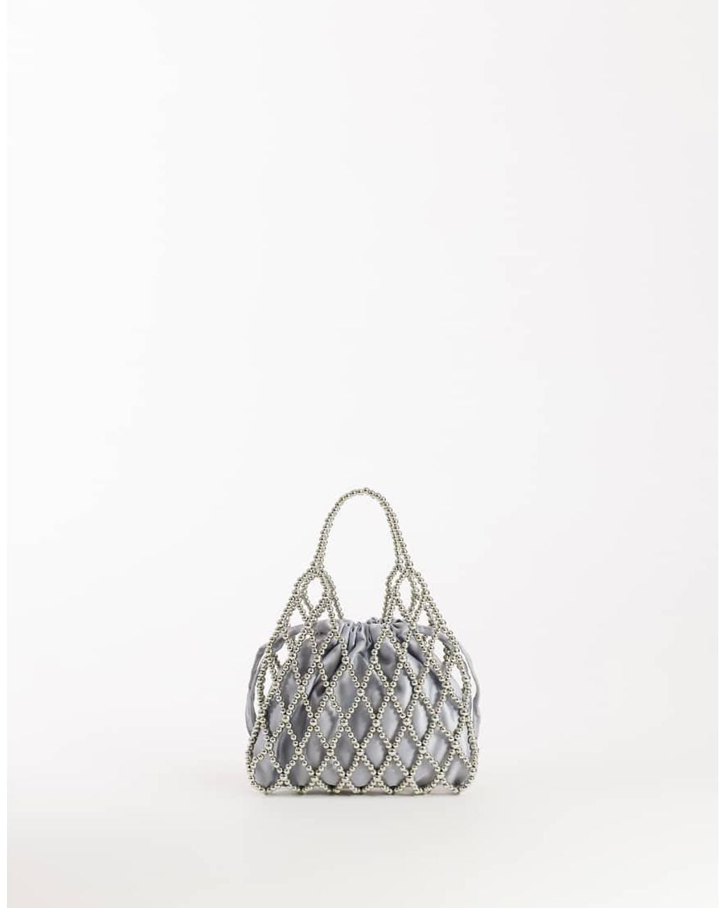 TOPSHOP White Adele Small Diamond Bead Grab Bag