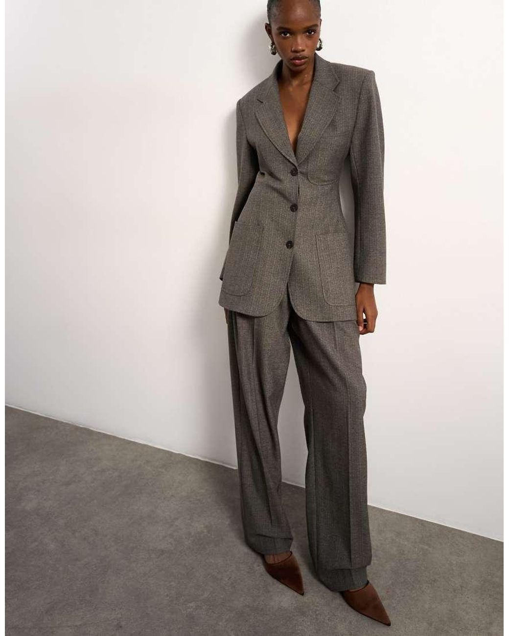 TOPSHOP Green Tolu Coker X Tailored Trouser